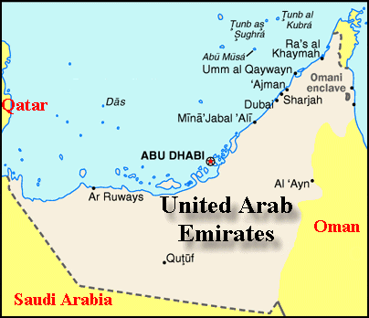 Map of UAE